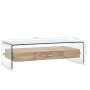 Mesa de centro de vidrio templado transparente 98x45x31 cm de vidaXL, Mesas de centro - Ref: Foro24-284747, Precio: 233,11 €,...