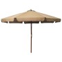 Garden umbrella with taupe wooden pole 330 cm by vidaXL, Umbrellas - Ref: Foro24-47215, Price: 99,06 €, Discount: %