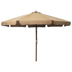 Garden umbrella with taupe wooden pole 330 cm by vidaXL, Umbrellas - Ref: Foro24-47215, Price: 104,11 €, Discount: %