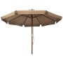 Garden umbrella with taupe wooden pole 330 cm by vidaXL, Umbrellas - Ref: Foro24-47215, Price: 99,06 €, Discount: %