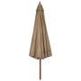 Garden umbrella with taupe wooden pole 330 cm by vidaXL, Umbrellas - Ref: Foro24-47215, Price: 99,06 €, Discount: %