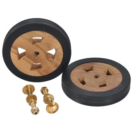 Replacement wheels for sun lounger 2 units solid teak wood by vidaXL, Garden furniture accessories - Ref: Foro24-48016, Price...