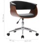 Swivel dining chair curved wood black synthetic leather by vidaXL, dining chairs - Ref: Foro24-287397, Price: 153,95 €, Disco...