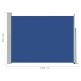 Toldo lateral retráctil de jardín azul 100x500 cm de vidaXL, Sombrillas - Ref: Foro24-48384, Precio: 81,22 €, Descuento: %