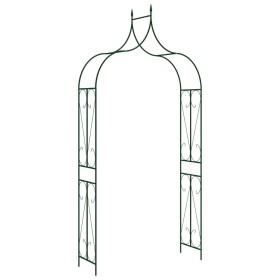 Arco de jardín hierro verde oscuro 120x38x258 cm de vidaXL, Pérgolas, arcos y enrejados de jardín - Ref: Foro24-47094, Precio...