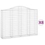 Gabion baskets 8 pcs iron arch shape 200x30x140/160 cm by vidaXL, Pots and planters - Ref: Foro24-3145478, Price: 818,78 €, D...