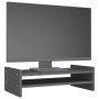 Monitorständer aus massivem grauem Kiefernholz 50x27x15 cm von vidaXL, Computersockel und -erhöhungen - Ref: Foro24-814021, P...