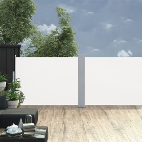 Toldo lateral retráctil color crema 120x1000 cm de vidaXL, Sombrillas - Ref: Foro24-48479, Precio: 157,99 €, Descuento: %