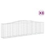 Gabion baskets 8 pcs arch shape iron 400x50x100/120 cm by vidaXL, Pots and planters - Ref: Foro24-3145962, Price: 1,00 €, Dis...