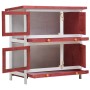 Jaula conejera con 4 puertas madera rojo de vidaXL, Jaulas y habitáculos para animales pequeños - Ref: Foro24-170836, Precio:...