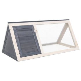 Gray wooden animal cage hutch by vidaXL, Cages and habitats for small animals - Ref: Foro24-170852, Price: 66,99 €, Discount: %