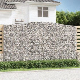 Gabion baskets 2 pcs arc shape iron 400x50x220/240 cm by vidaXL, Pots and planters - Ref: Foro24-3146034, Price: 570,99 €, Di...