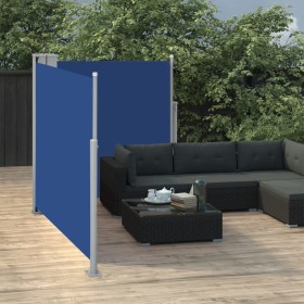 Blue retractable side awning 100x600 cm by vidaXL, Umbrellas - Ref: Foro24-48446, Price: 86,99 €, Discount: %