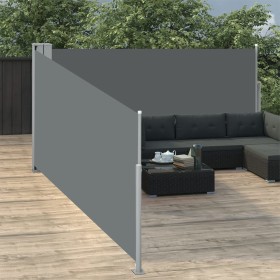 Toldo lateral retráctil gris antracita 100x1000 cm de vidaXL, Sombrillas - Ref: Foro24-48474, Precio: 150,66 €, Descuento: %