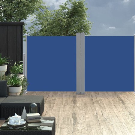 Toldo lateral retráctil azul 120x600 cm de vidaXL, Sombrillas - Ref: Foro24-48452, Precio: 63,14 €, Descuento: %