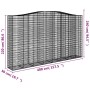 Gabion baskets 2 pcs arc shape iron 400x50x220/240 cm by vidaXL, Pots and planters - Ref: Foro24-3146034, Price: 569,89 €, Di...