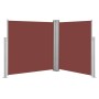 Toldo lateral retráctil marrón 140x600 cm de vidaXL, Sombrillas - Ref: Foro24-48457, Precio: 66,83 €, Descuento: %