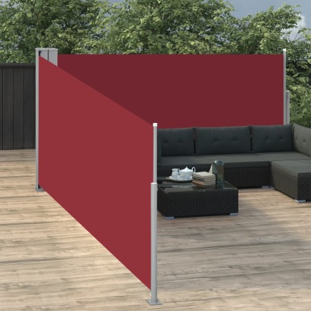 Toldo lateral retráctil rojo 100x1000 cm de vidaXL, Sombrillas - Ref: Foro24-48477, Precio: 115,16 €, Descuento: %