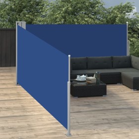 Toldo lateral retráctil azul 100x1000 cm de vidaXL, Sombrillas - Ref: Foro24-48476, Precio: 115,99 €, Descuento: %