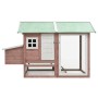 Solid pine and spruce wood henhouse in mocha color, measuring 170x81x110 cm. by vidaXL, Cages and habitats for small animals ...