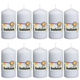 Bolsius Candles 10 units white 120x58 mm by Bolsius, Candles - Ref: Foro24-428075, Price: 27,99 €, Discount: %