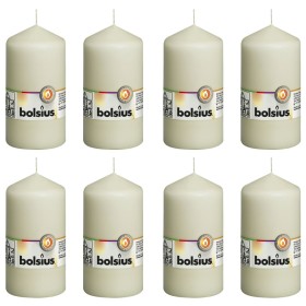 Bolsius Candles 8 units ivory 130x68 mm by Bolsius, Candles - Ref: Foro24-428080, Price: 33,40 €, Discount: %