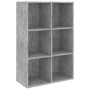 Estantería/Aparador madera ingeniería gris hormigón 66x30x98 cm de vidaXL, Librerías y estanterías - Ref: Foro24-800346, Prec...