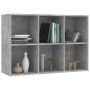 Estantería/Aparador madera ingeniería gris hormigón 66x30x98 cm de vidaXL, Librerías y estanterías - Ref: Foro24-800346, Prec...