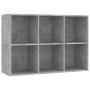 Estantería/Aparador madera ingeniería gris hormigón 66x30x98 cm de vidaXL, Librerías y estanterías - Ref: Foro24-800346, Prec...