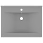 Lavabo de lujo con grifo cerámica 60x46 cm gris claro de vidaXL, Lavabos - Ref: Foro24-147026, Precio: 109,59 €, Descuento: %