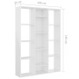 Divisor/estantería aglomerado blanco brillante 100x24x140 cm de vidaXL, Divisores de ambientes - Ref: Foro24-800447, Precio: ...