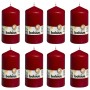 Bolsius Velas 8 unidades rojo vino tinto 130x68 mm de Bolsius, Velas - Ref: Foro24-428082, Precio: 29,66 €, Descuento: %