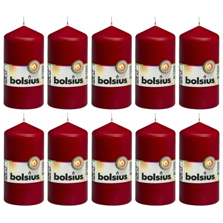 Bolsius Candles 10 units red wine red 120x58 mm by Bolsius, Candles - Ref: Foro24-428078, Price: 37,92 €, Discount: %