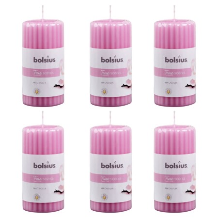 Bolsius Velas perfumadas estriadas 6 unidades magnolia 120x58 mm de Bolsius, Velas - Ref: Foro24-428071, Precio: 28,71 €, Des...