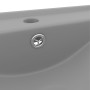 Lavabo de lujo con grifo cerámica 60x46 cm gris claro de vidaXL, Lavabos - Ref: Foro24-147026, Precio: 109,59 €, Descuento: %