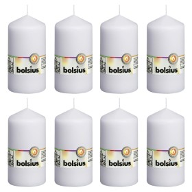 Bolsius Rustic candles 8 units white 130x68 mm by Bolsius, Candles - Ref: Foro24-428079, Price: 33,99 €, Discount: %