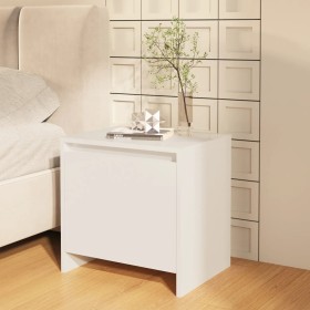 Engineered wood white gloss bedside table 45x34x44.5 cm by vidaXL, Nightstands - Ref: Foro24-809875, Price: 39,26 €, Discount: %