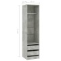 Wardrobe with gray concrete plywood drawers 50x50x200 cm by vidaXL, Wardrobes - Ref: Foro24-800616, Price: 116,32 €, Discount: %