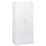 Armario de madera contrachapada blanco brillo 90x52x200 cm de vidaXL, Armarios roperos - Ref: Foro24-800636, Precio: 243,04 €...