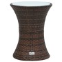 Mesa de jardín en forma de tambor ratán sintético marrón de vidaXL, Mesas de jardín - Ref: Foro24-48151, Precio: 83,60 €, Des...