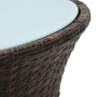 Brown synthetic rattan drum-shaped garden table by vidaXL, Garden tables - Ref: Foro24-48151, Price: 83,60 €, Discount: %