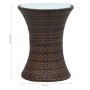 Mesa de jardín en forma de tambor ratán sintético marrón de vidaXL, Mesas de jardín - Ref: Foro24-48151, Precio: 83,60 €, Des...