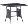 Juego de comedor de jardín 5 piezas de ratán sintético negro de vidaXL, Conjuntos de jardín - Ref: Foro24-46402, Precio: 286,...