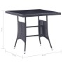 Juego de comedor de jardín 5 piezas de ratán sintético negro de vidaXL, Conjuntos de jardín - Ref: Foro24-46402, Precio: 286,...