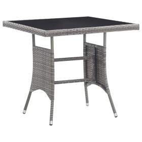 Mesa de jardín de ratán sintético gris antracita 80x80x74 cm de vidaXL, Mesas de jardín - Ref: Foro24-46413, Precio: 119,99 €...