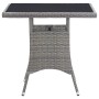 Mesa de jardín de ratán sintético gris antracita 80x80x74 cm de vidaXL, Mesas de jardín - Ref: Foro24-46413, Precio: 119,99 €...