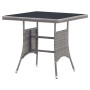 Mesa de jardín de ratán sintético gris antracita 80x80x74 cm de vidaXL, Mesas de jardín - Ref: Foro24-46413, Precio: 119,99 €...