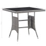 Mesa de jardín de ratán sintético gris antracita 80x80x74 cm de vidaXL, Mesas de jardín - Ref: Foro24-46413, Precio: 119,99 €...