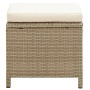 Garden stools 2 units with beige synthetic rattan cushions by vidaXL, Garden chairs - Ref: Foro24-46418, Price: 125,22 €, Dis...