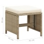 Garden stools 2 units with beige synthetic rattan cushions by vidaXL, Garden chairs - Ref: Foro24-46418, Price: 125,22 €, Dis...